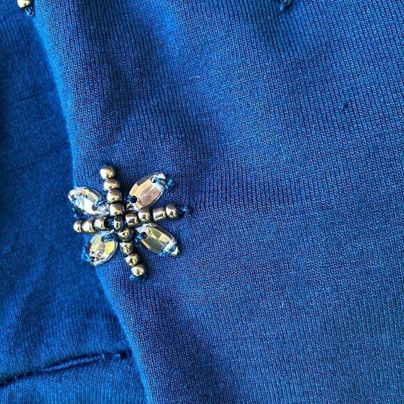 Torrid Peacock Blue Sleeveless Beaded Babydoll Longline Top Size 3 - Picture 7 of 13